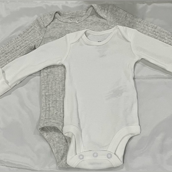 Carter's Gray and White Baby Bodysuit Set - Picture 1 of 1
